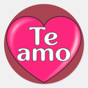 Adesivo Espanhol - eu te amo