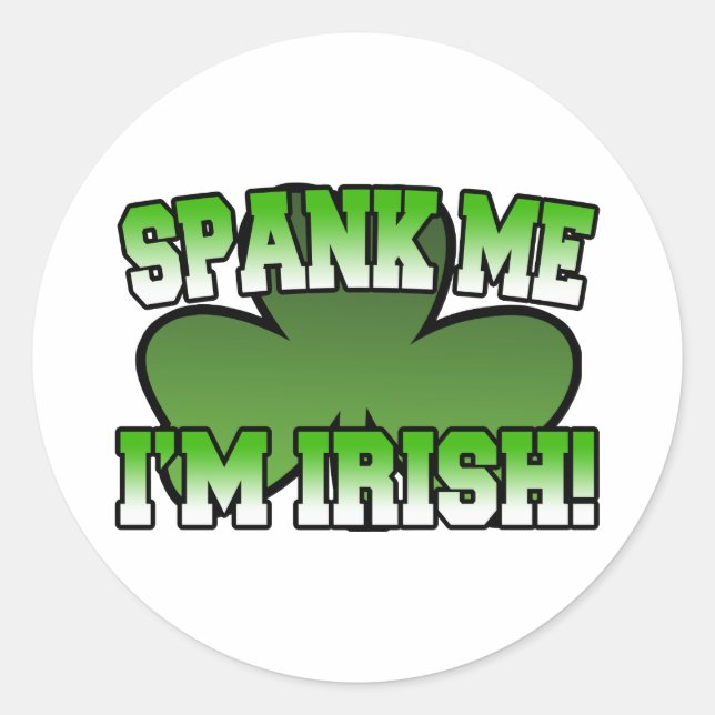 Adesivo Espanque-me, sou o Irish Sticker (Frente)