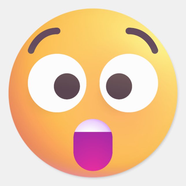 Adesivo Espantoso e astuto rosto corcunda e adorável Emoji (Frente)