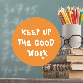 Adesivo Espantoso Professor de Trabalho Encorajando o Cicl