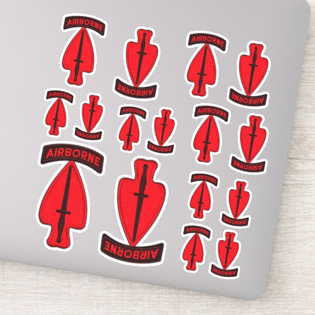 Adesivo Especiais Ops de Veteranos do Exército USASOC (Detalhe)