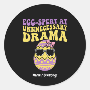 Adesivo Especialista em Drama Desnecessário Funny Retro Pá