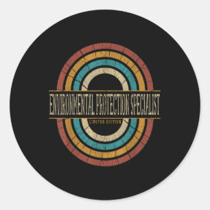 Adesivo Especialista em proteção ambiental Vintage Retro