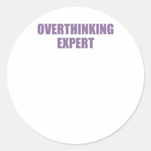 Adesivo Especialista Engraçado em Excesso de Pensamento de