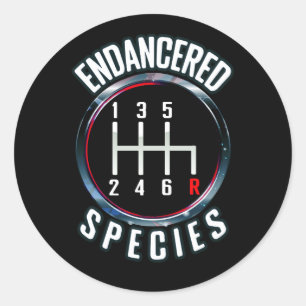 Adesivo Espécies Ameaçadas Manualmente Gearbox Stick Shift