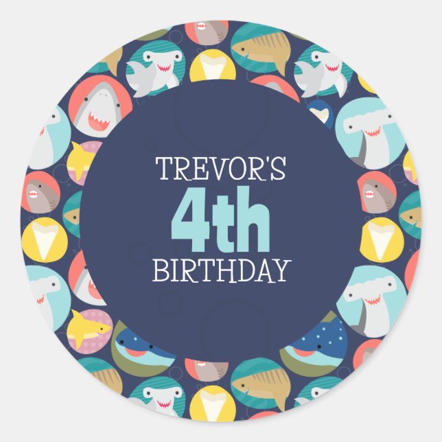 Adesivo Espécies De Tubarões (Frente)