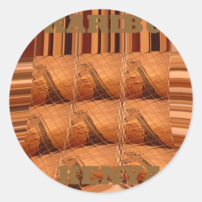 Adesivo Espelho Africano Tradicional: Girafa Tecida (Frente)