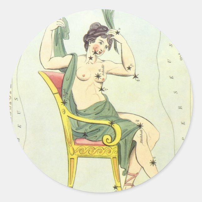 Adesivo Espelho da Urânia, Mapa Celestial da Astronomia Vi (Frente)