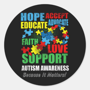 Adesivo Esperança amor Fé Autismo Sensibilização Mulheres