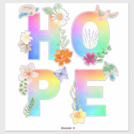 Adesivo Esperança de inspiração motivacional artística pos