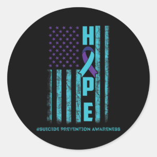 Adesivo Esperança dos Estados Unidos Sinalizadores Suicida