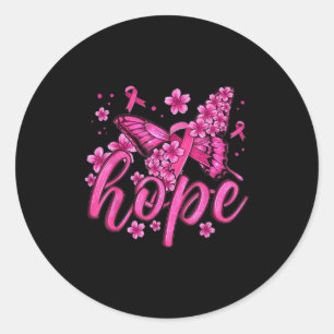Adesivo Esperança Rosa Fita Borboleta Mama Sensibilização