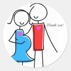 Adesivo Esperando Casais, é um menino