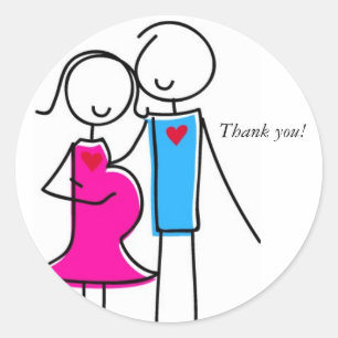 Adesivo Esperando Casais, é uma garota