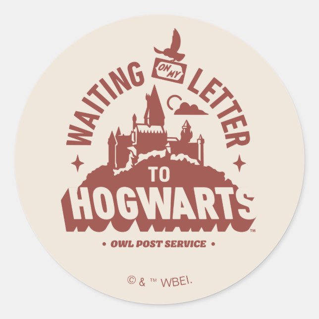 Adesivo Esperando minha Carta para HOGWARTS™ (Frente)