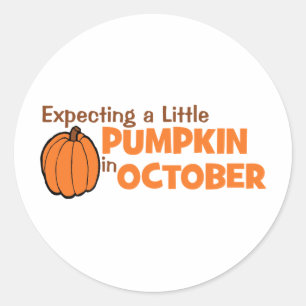 Adesivo Esperando uma abóbora pequena em outubro