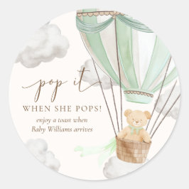 Adesivo Espere Um Urso De Teddy Que Faz Pop Quando Ela Pop