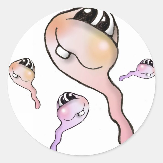 Adesivo Espermatozóides, sperm, aufkleber, kaulquappen, (Frente)