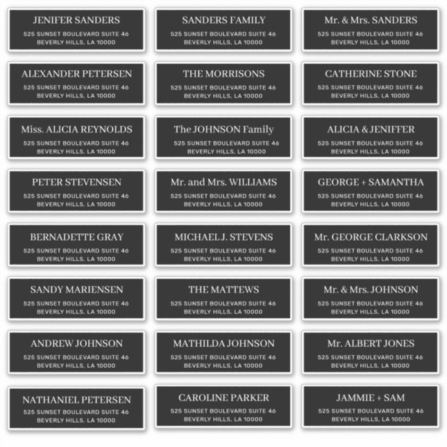 Adesivo Espetáculo tipográfico moderno endereço de convida (Frente)