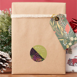 Adesivo Espirais Chic Rainbow Em Roxo E Mostarda