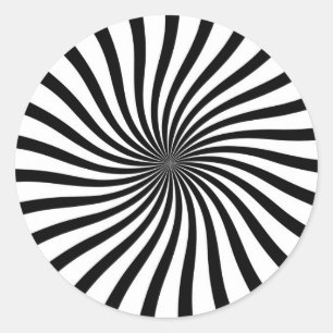 Adesivo espiral a preto e branco