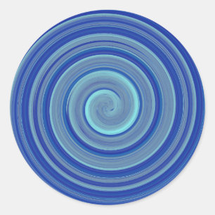 Adesivo Espiral azul e turquesa