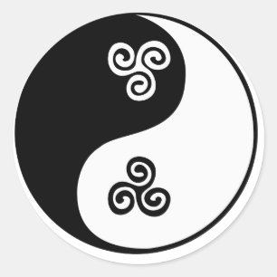 Adesivo Espiral celta de Yin Yang tri