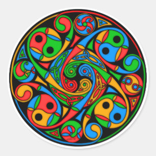 Adesivo Espiral celta do vitral