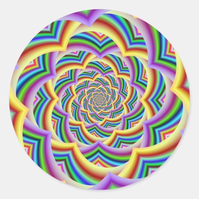 Adesivo Espiral Chevron Curvado Colorida (Frente)
