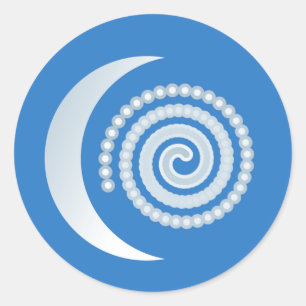Adesivo Espiral de prata da lua