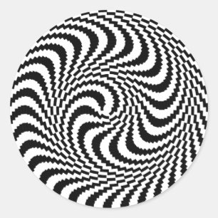 Adesivo Espiral do bloco de ilusão óptica