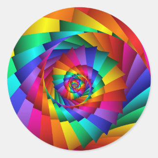 Adesivo espiral duplo arco-íris