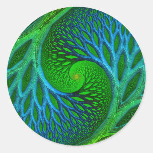 Adesivo Espiral Fractal da Árvore da Vida