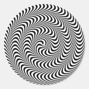 Adesivo Espiral óptica ilusória do bloco