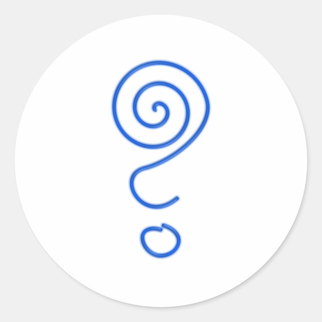 Adesivo Espiral ponto de interrogação Spiralfragezeichen (Frente)