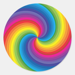 Adesivo Espiral Rainbow Burst