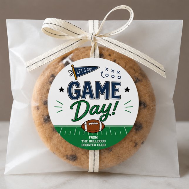 Adesivo Espírito de Equipe de Futebol no Dia do Jogo (Custom Game Day Football Sticker)
