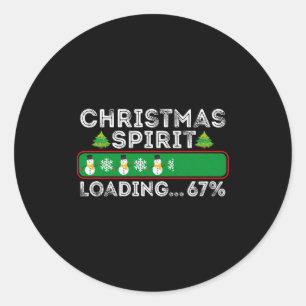 Adesivo Espírito de Natal Carregando 67 Seis Sete Meme Eng