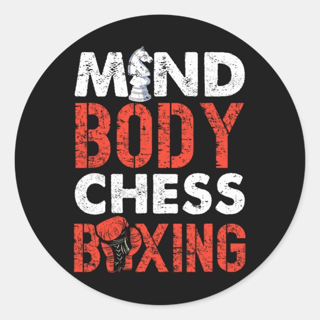 Adesivo Espírito do Pionato de Boxing do Chess da Mente (Frente)