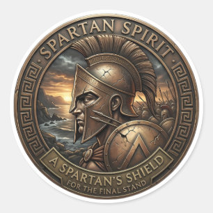 Adesivo Espírito Espartano: O Escudo do Guerreiro - "Pelo 