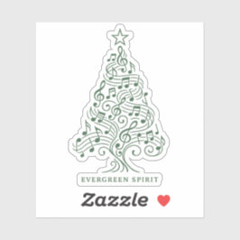 Adesivo "Espírito Evergreen - Design de Árvore de Natal Mu