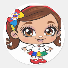 Adesivo "Espírito Radiante: Uma Menina Celebrando Autismo