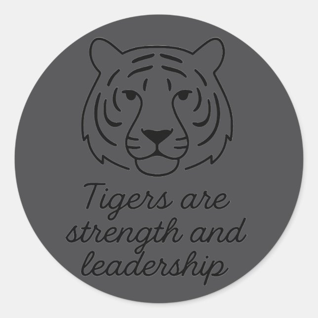 Adesivo Espírito Tiger: Força e Liderança (Frente)