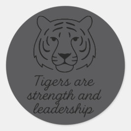 Adesivo Espírito Tiger: Força e Liderança