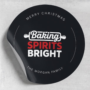 Adesivo Espíritos Modernos de Panificação Iluminam o Natal