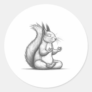 Adesivo Espiritualidade Esquilo Meditação Yoga Budista Zen
