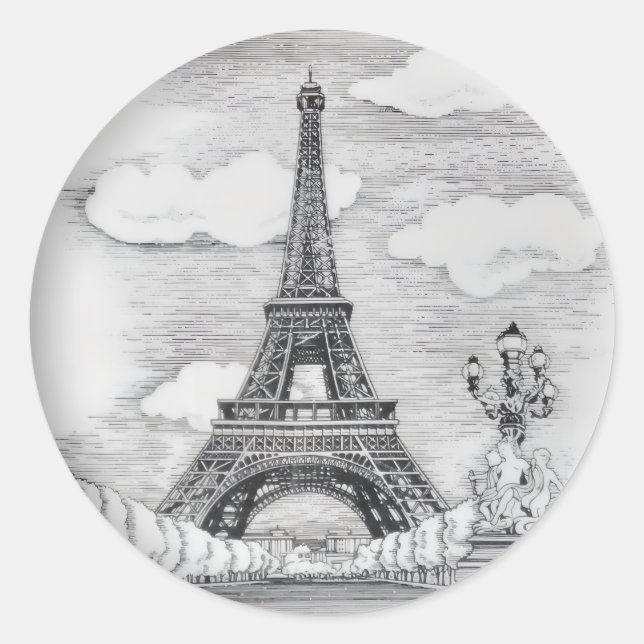 Adesivo Esplêndida Torre Eiffel (Frente)