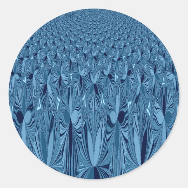 Adesivo Esplendor Celestial: Design de Rosa Azul Iridescen (Frente)