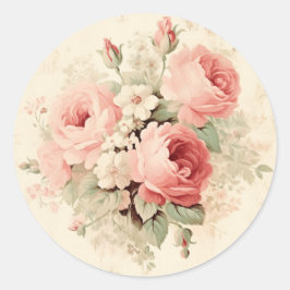 Adesivo Esplendor Desgastado, Rosa Shabby Chic