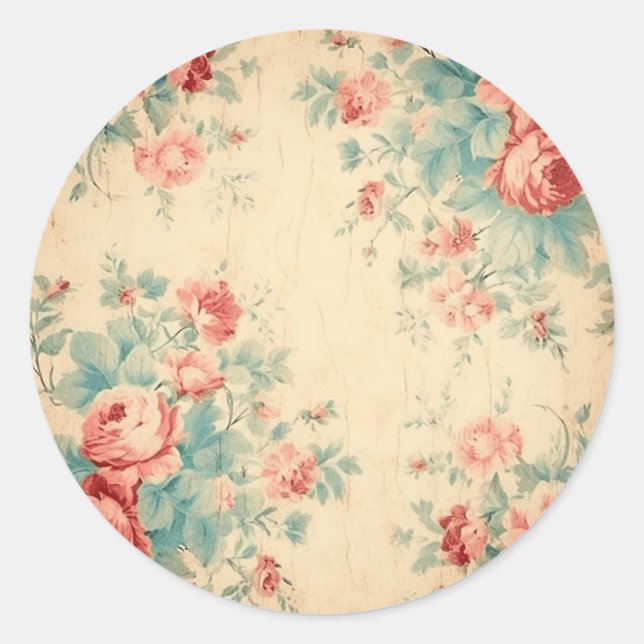 Adesivo Esplendores Envelhecidos, Pêssego Shabby Chic (Frente)